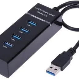 Etake 4 Port USB Hub 3.0 Adapter Cable with 5Gbps Speed For Laptop, PC, Computers USB Adapter-3