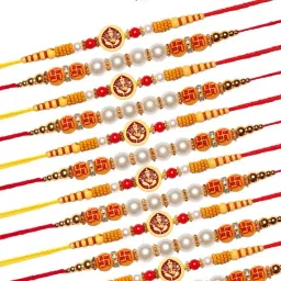 elligator Thread Rakhi Set of 12 Assorted Rakhi Set image 2
