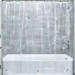 274 cm (9 ft) PVC Transparent Door Curtain Single Curtain-image-44