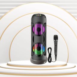 FRONY Bluetooth Party Speaker with Loud & Clear Stereo Sound and 3 mtr Wired Mic D224 40 W Bluetooth Party Speaker-picture-3