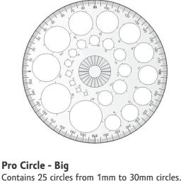 upyukat Plastic Pro Circle with 25 Circles, Hyperbola- Parabola Template, Geometry Template with 16 shapes, Along with 5 Refillable Mechanical Pencils (0.7mm) and 2 Lead Boxes, Drafting Scale Ruler Very Useful to Architect, Engineering Students, Office Employee (Set of 3) Ruler image 2