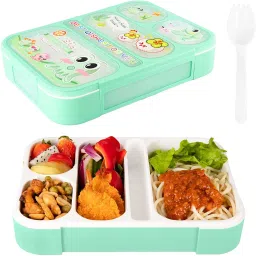 Lunch Boxes for School Girls Boys Leak Proof Tiffin with Spoon Container Box 4 Containers Lunch Box-image-31