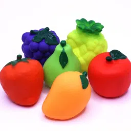 khatushyam Fruit ????????set chu chu mix set 6 piss set baby set toys Rattle image 2