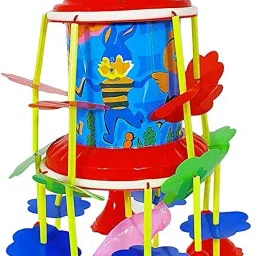 Plastic Jhoomer Musical Merry Go Round Hanging Toy, Key Operated Sound Toys-15