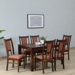 woodsworth from pepperfry Limburg Sheesham Wood 6 Seater Dining Set In Provincial Teak Finish And Mocha Mousse Colour-picture-48