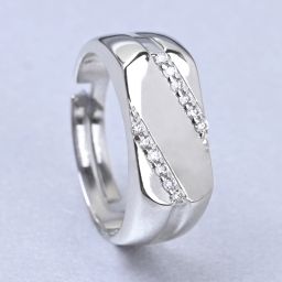 Boaz Sterling Silver Cubic Zirconia Rhodium Plated Ring-image-98
