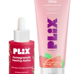 SPF 50+ Guava Sunscreen & 25% AHA+ 2% BHA + 5% PHA Pomegranate Peeling Potion-15