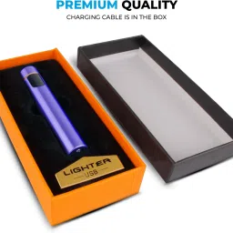 MOOZMOB Sleek Rechargeable Electric Flameless Lighter with On/Off Touch Sensor Plasma Lighter Butane Free Non Gas Refillable Lighter for Smoking Windproof Cigarette Lighter image 5