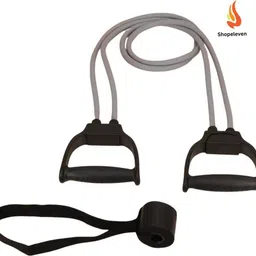 shopeleven Resistance Toning Tube with Door Anchor for Exercise & Stretching Fitness Accessory Kit Kit-picture-38