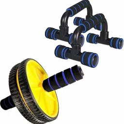 General Ab Exerciser Workout Ab Roller With Pushup Bar Home,Gym Fitness Combo Fitness Accessory Kit Kit-11