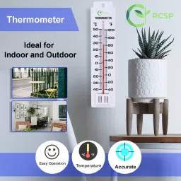 RCSP Room Thermometer Wall-Mounted Celsius and Fahrenheit Display Compact, Easy-to-Read Design For Home & Office Use temperature Thermometer image 2