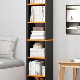 MR-005 Charcoal Ember Engineered Wood Open Book Shelf-image-5
