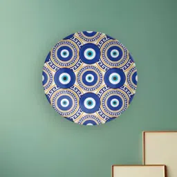 quirk india Evil Eye Multicolour Ceramic Wall Plate-picture-14
