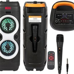 ME&U partymate MU 4" TWS 8 hours play time FM USB AUX BLUETOOTH KARAOKE MIC RGB LIGHT 40 W Bluetooth Tower Speaker-40