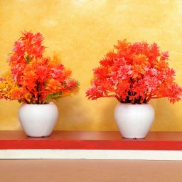 Artificial Plant For Home/Office Table Decoration or Gift ( Pack of 2, 7inch) Wild Artificial Plant with Pot-15