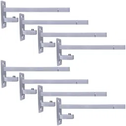 F Type Glass Shelf Bracket 6 inch (Stainless Steel, Silver Matt Finish, Adjustable 6/8/10/12 mm, Pack of 8 Piece) 14CM Shelf Bracket-picture-20