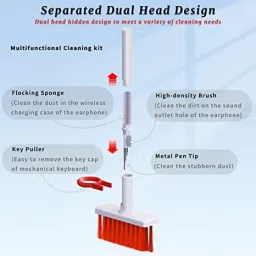 TRU TOYS Keyboard Cleaner 5 in 1 Multi-Function Cleaning Soft Brush Laptop Cleaner for Computers, Laptops image 2