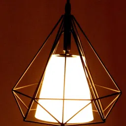 KIN-DIAMOND WHITE PVC GLASS HANGING 02 Decorative Hanging Lamp/Pendant Lamp/Ceiling Light to décor your Home, Bedroom, Drying Room, Living room, Restaurant and Home Decor Pendants Ceiling Lamp Pendants Ceiling Lamp-image-84