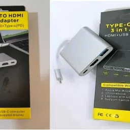 BALRAMA 3 in 1 Multiport USB C Adapter Hub USB-C Port to HDMI + USB C PD Port + USB 3.0 Combo Set-20