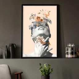 Art Street Biscuit Beige Inner Beauty Framed Canvas Art Print For Home D cor-picture-47