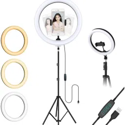 AJSTAR LED Ring Light with 2 Color Modes for Photo Shoot Video Shoot Live Stream Ring Flash-16