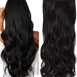 CurlyExtensions For Women Girls Ladies Natural Stylish Layered Black Curly Dark 5 Clip-in Longdaily useExtension For Party in 24 inch Hair Extension-0