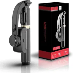 EVAAENTERPRISES SELFIE GIMBAL Q08 (Stunning Black Color, 3-Axis Stabilization) 3 Axis Gimbal for Mobile, Camera-22