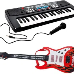 Combo 37 Key Piano Keyboard with Recording and Mic with Musical Guitar-picture-17