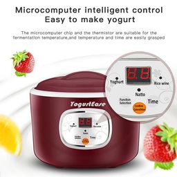 YogurtEase Yogurt Maker, Compact Greek Yogurt Maker Machine with Constant Temperature Control, Stainless Steel Container, 1 Quart for Home Organic Yogurt image 2