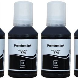 gAdi Refill Ink 774 Black Pack 4 for Epson M100 M105 M200 M205 L605 L655 Printer Black Ink Bottle-image-24