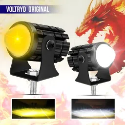 80W Dual Colour Fog Light for Bike | White Yellow Waterproof LED 2 Pcs Fog Lamp Motorbike LED (12 V, 80 W)-image-13