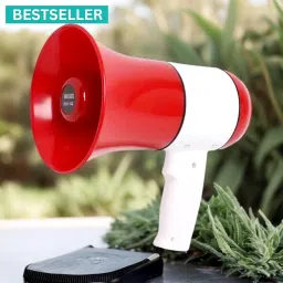 Handheld (Megaphone with Recorder) (Bhopu Talk Record Play) & Siren MusicAQ591 Handheld (Megaphone) (Bhopu) Horn with USB & SD Card Port for AnnouncingAQ591 Outdoor, Indoor PA System-6