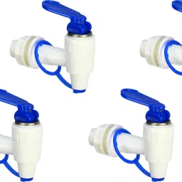 Plastic RO Tap for All RO Water Purifiers,White-(Pack of 4) Tap Mount Water Filter-10