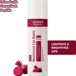 aravi organic Tinted Lip Balm With SPF 50 PA+++ -Kojic Acid & Ceramide - For Lip Brightening Beetroot-picture-8
