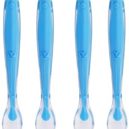 Silicone Baby Feeding Spoon Children Set Soft Spoons Food(Pack of 4)- Silicone Spoon-image-6