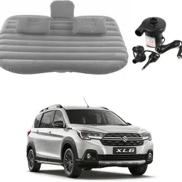 Car Travel Inflatable Bed Mattress with Two Air Pillows For XL6 (Grey) Car Inflatable Bed-3