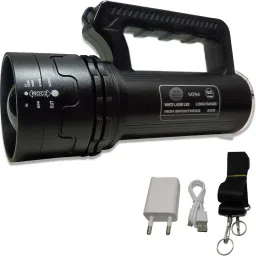 Super Bright LED Searchlight 3km Range 500W High/Low/Blinker & Tail Light Torch-12