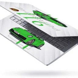 Flipkart SmartBuy Combo of Full Body Laptop Skin and Mouse Pad - Porsche 911 Green SideStripe No Residue Removable Self Adhesive Vinyl Reusable Laptop Skin Compatible for 15.6 inch-image-72