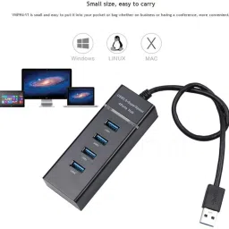 Etake 3.0 USB HUB 4 Port 3.0 USB HUB High-Speed Portable Mini-Hub 3.0 Super Speed USB Adapter image 2