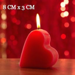 sapi's Pure Wax Highly Scented Designer Heart Shape Red Candle | Home Decoration | Diwali Candles | Romantic Candles | Birthday Candle | Valentines Candle | 12 Hours | Highly Scented (Red) (Pack of 1) Candle-picture-0