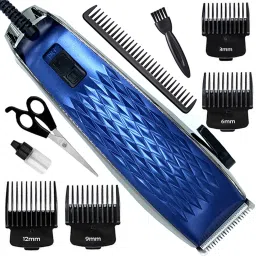 KMEXI Waterproof Professional Barbar approved Corded Fully Waterproof Grooming Kit 0 min Runtime 4 Length Settings-image-47