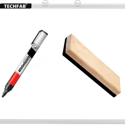 Non Magnetic 1.5x2 Feet Double Sided Whiteboard and Chalkboard | Front Dry Erase Marker Board & Reverse Green Chalk Board | Glossy Surface | Robust Aluminum Frame|(41x59 cms) Whiteboards-13