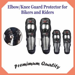 Adjustable Knee & Elbow Pads Protection Motorcycle Racing Riding Unisex Guard Elbow Guard, Knee Guard Free Black-image-35