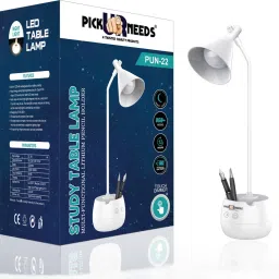 Study Table/Desk Lamp Touch with Pen Holder Rechargeable Eye Protection Study Lamp-16
