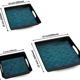 vajilla Melamine Tray Set – Durable Scratch Resistant Food Safe Serving Trays for Home Tray Serving Set image 4