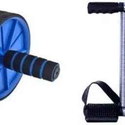 Combo of Tummy Trimmer, Ab Wheel for Stretching Toning Exercising Workout Fitness Equipment Fitness Accessory Kit Kit-image-15