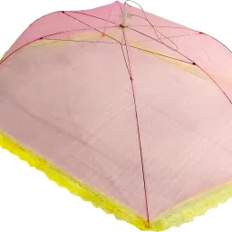 twinkle care Polyester Infants Washable Baby Mosquito Net 6Ribs Foldable Dome with Designer Lases | Portable & Washable Mosquito Net image 4