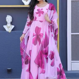 Printed Georgette Stitched Anarkali Gown-image-78