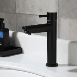 - TALL Black (12 inch) Table Top Desk Mount Pillar Tap - For Bathroom/ Washbasin/ TableTop/ Basin/ Deckmount Pillar Tap Faucet-image-27