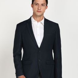 park avenue Men Self Design Single Breasted Formal Blazer-picture-39